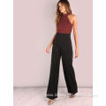 Women Office Loose Tube Wide Leg Pants Jumpsuits